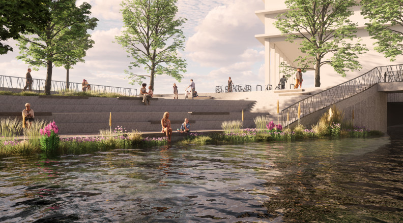 Waregem / Gaverbeek weer zichtbaar als groene poort tot hippodroom