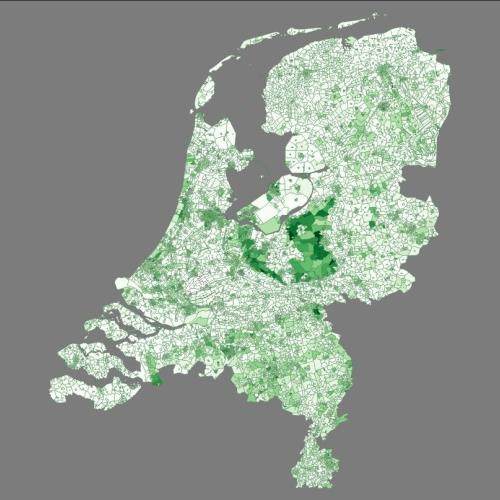 De Groene Schaduwkaart voor Nederland. © Cobra Groeninzicht