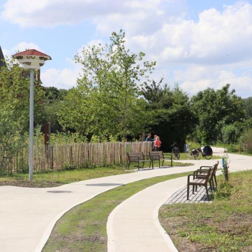 Uitzicht op het zwaluwappartement in het Keerdokpark. © Stad Mechelen
