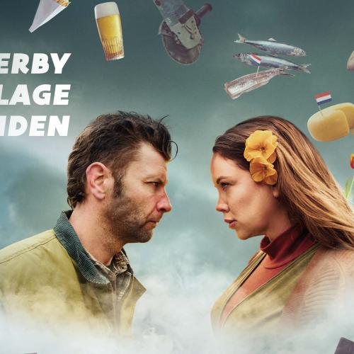 Bartel Van Riet en Anne Wieggers zijn ambassadeurs Tegelwippen voor de Derby der Lage Landen. © VK Tegelwippen / Departement Omgeving