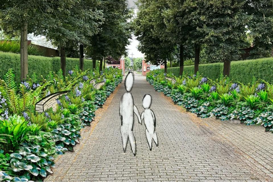 De gemeente Herenthout gaat de parking aan de begraafplaats ontharden en vergroenen. © provinicie Antwerpen