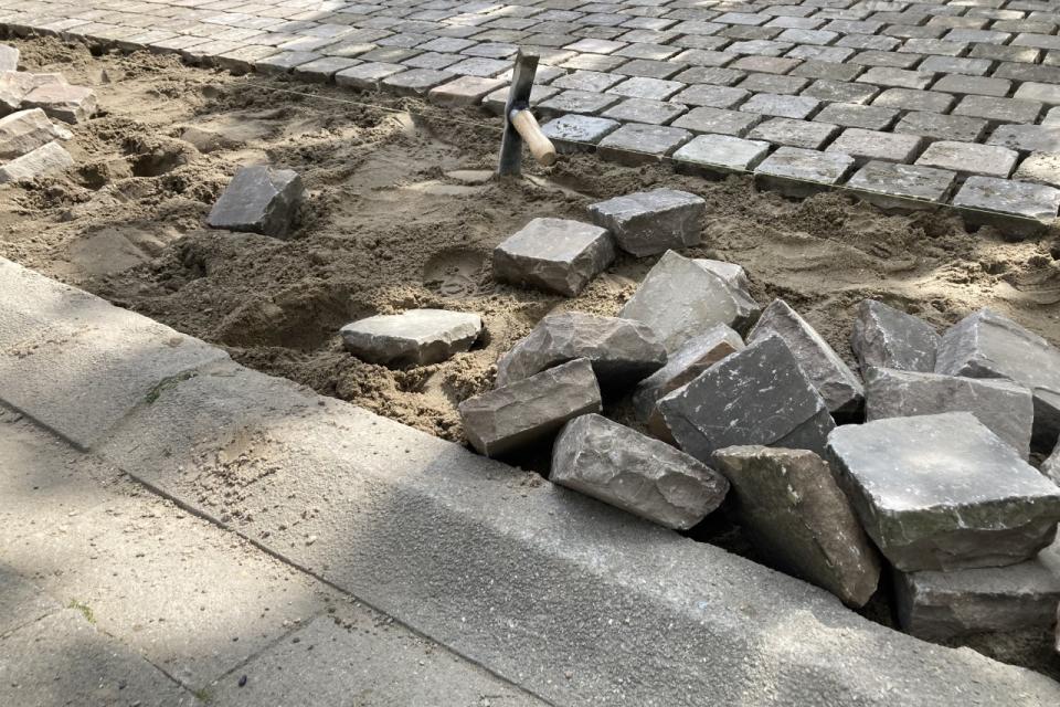 Aanleg oprit in platines 