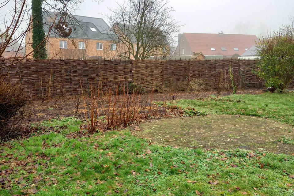 Hazelaarscherm geplaatst bij klant in Bekkevoort foto 1