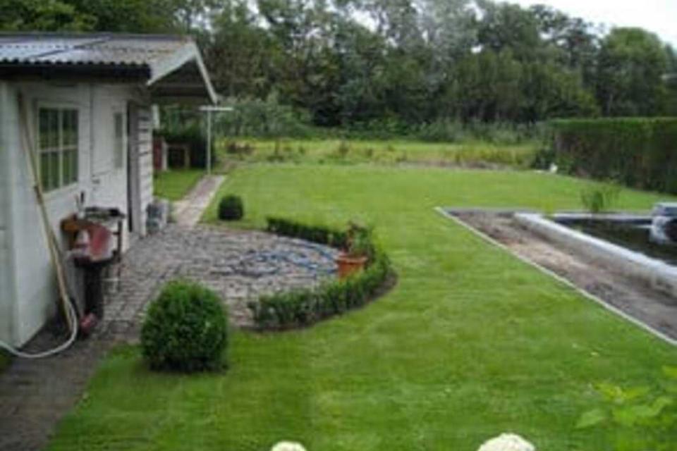 aanleg met grasmatten 