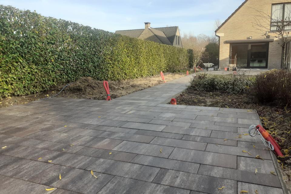 Aanleg tuinpad, terras