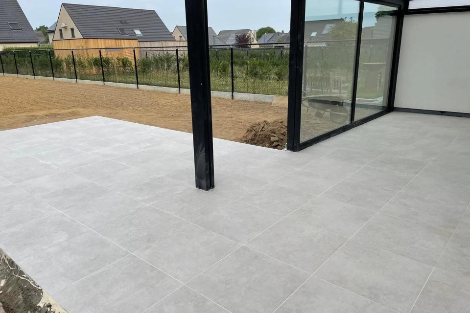aanleg van terras
