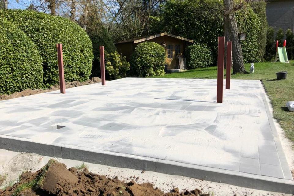 Plateau voor opbouwzwembad
