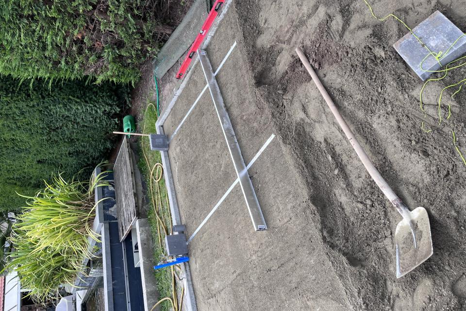 Klein klinkerwerkje voor tuinhuisje 
