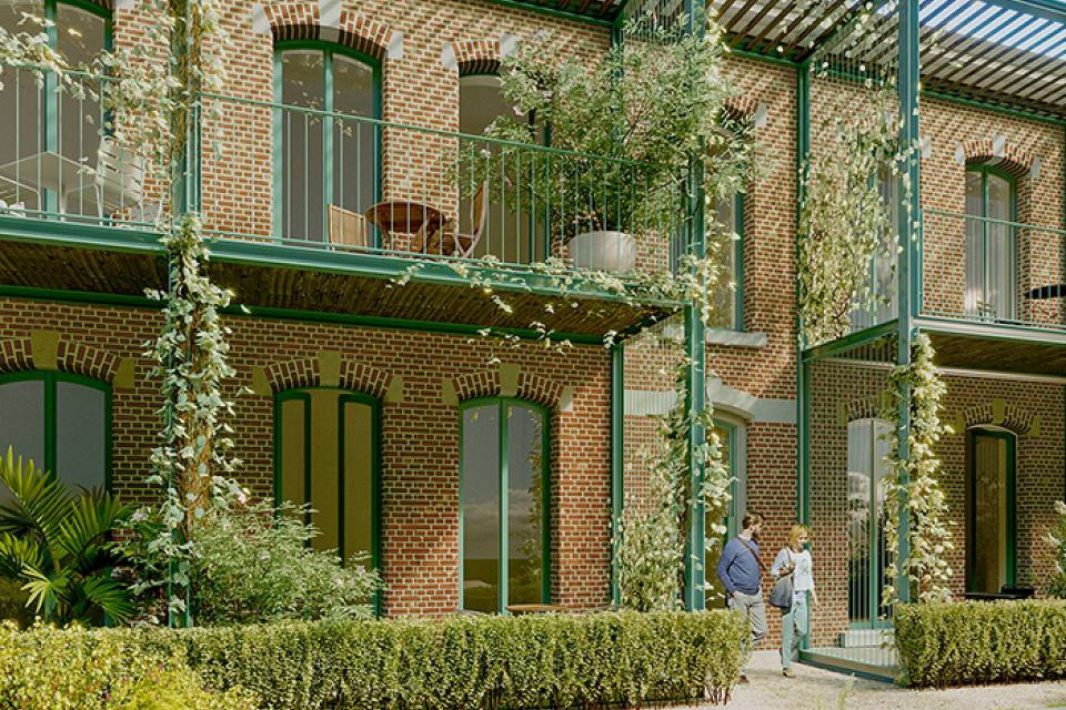 Brussel / Sociale woningen in groene oase