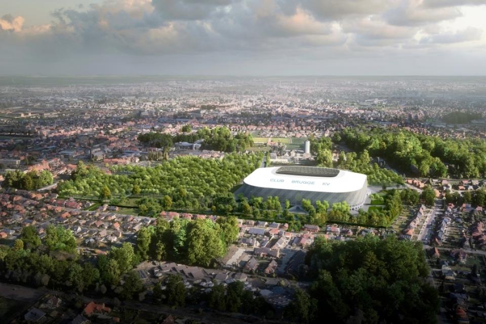 Publiek park rond nieuw Stadion Club Brugge