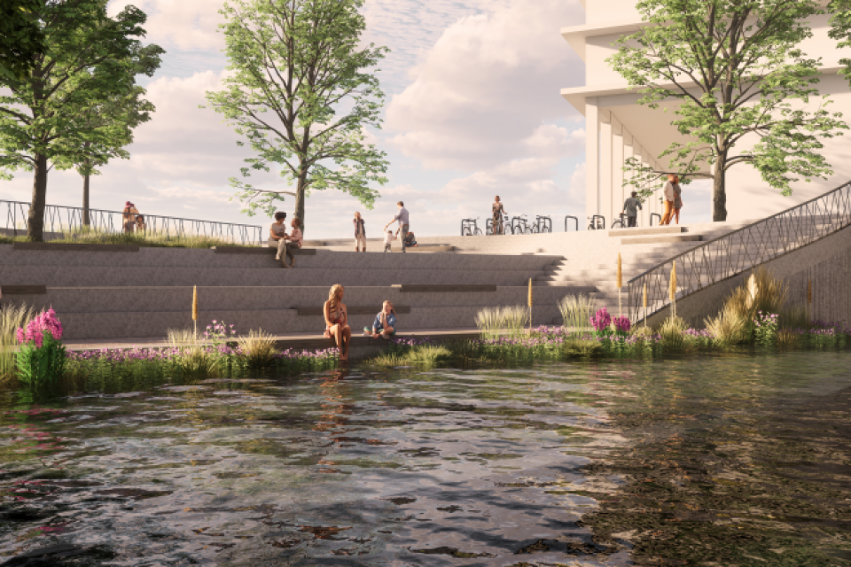 Waregem / Gaverbeek weer zichtbaar als groene poort tot hippodroom